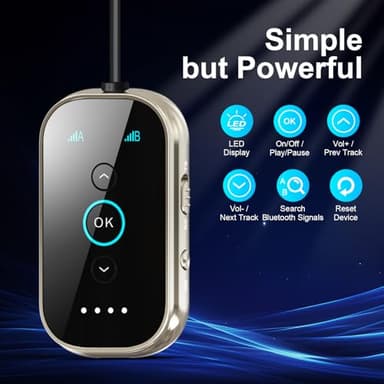 Ultra Xmagpot Bluetooth 5.4 Transmitter Receiver - CNC Aluminum & Ceramic Glass | Dual Link for 2 AirPods/Headphones | aptX Adaptive/HD Audio | Wireless Transmitter for Airplane/TV/Car/Gym - Image 2