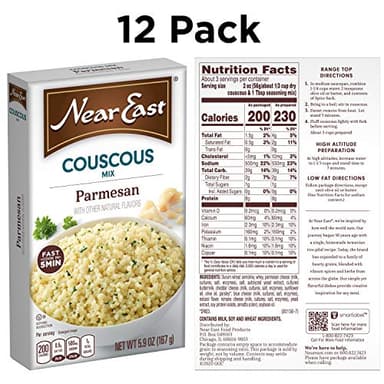 Near East Couscous Mix, Parmesan Cheese, 5.9oz Boxes (12 Pack) - Image 2