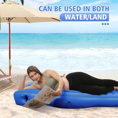 Toggloo Inflatable Full Body Pregnancy Pillow, Full Body Maternity Airbed with Belly Hole for Comfort – Best Prone Sleeping Support for Pregnant Women – Portable, Adjustable & Travel-Friendly, Blue - Image 7