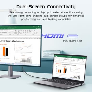 HYPERSTRIX 15.6" Laptop Computer, Window 11 Pro Laptops with 8GB RAM 256GB SSD, Celeron N4000 Processor(up to 2.6GHz) 100% sRGB Screen, Notebook,MS Office丨Dual Band WiFi丨BT 4.2丨HDMI - Image 7