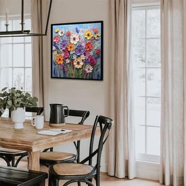 Colorful Flower Puzzles for Adults, Mosaic Plant Floral Puzzle Art, Spring Flower Garden Jigsaw Puzzles 1000 Pieces Painting - Image 5