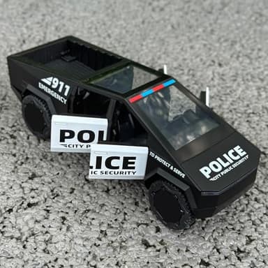 OANMYJJO Trucks for Boys Toy Pickup Truck 1/32 Police Car Toy,Police Cars for Kids Ages 3-5,Pull Back Cars with Lights and Siren,Toy Trucks for Boys Age 4-7 - Image 4