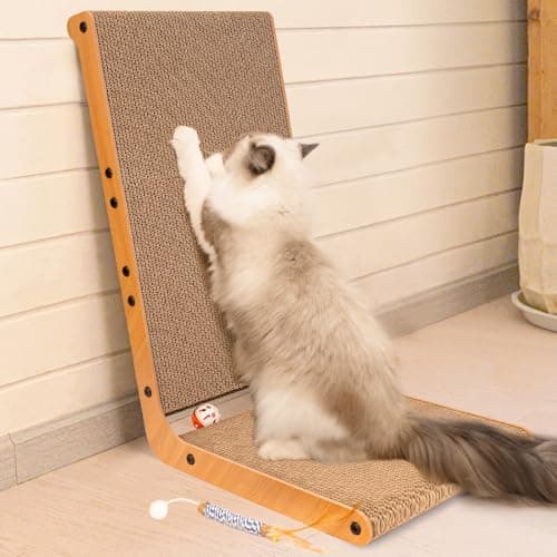 CHEERHOME PETS L Shaped Cat Scratcher 12.6"x23.6" Vertical Cat Scratching Board for Indoor Cats (Large) - Image 1