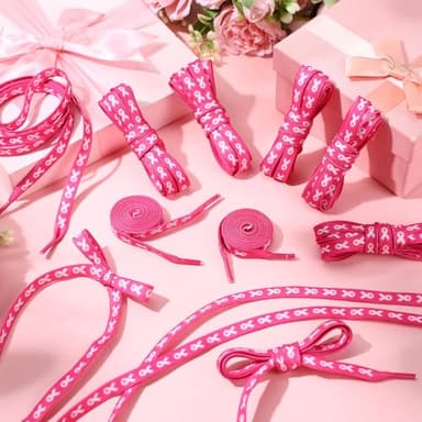Daifunli 30 Pairs Pink Ribbon Shoe Laces 45'' Breast Cancer Awareness Shoelaces for Fundraising Walks Sports Football Boot(Pink) - Image 7