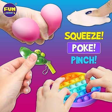 Fidget Pack Box for Boys Girls 4-12, FunKidz Fidget Toys for Kids 5-7 Autistic Sensory Mystery Birthday Gifts in Reusable Portable Treasure Box Nice Party Favors - Image 2