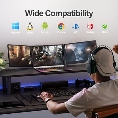 2025 New Upgraded Laptop Screen Extender Portable Monitor, 1080P FHD IPS Screen, Monitor Extender for Laptop, Fit for 13-17" Laptops, Plug & Play Compatiable with Windows/Mac/Android/Switch (14 inch) - Image 7