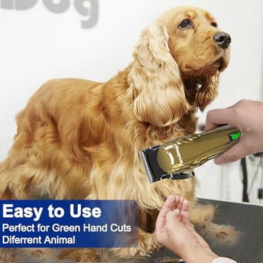 PETWORTHY Quiet Dog Grooming Kit - 2000mAh Dog Clippers for Heavy Thick Hair Coats, Waterproof Rechargeable Cordless Clippers, Safe and Easy to Clean Pet Grooming - Image 7