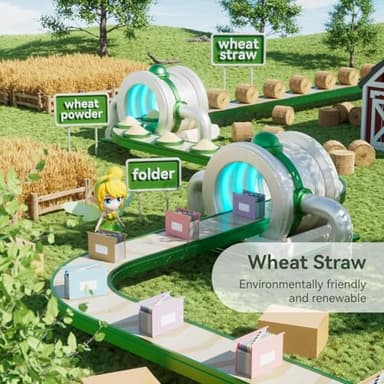 EcoStash Wheat Straw Expanding Hanging File Folders, 3 Color File Organizer, 1.2" Accordion Pockets, Large Capacity, Letter Size for Filing Cabinet, 100% BPA Free, Return to Nature, Healthy Living-6 - Image 6