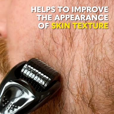 The Beard Club Derma Roller for Face, Body and Scalp - Microneedling for Men and Women with 540 Titanium Microneedles - Beard Roller & Micro Needling Scalp Hair - Black - Image 4