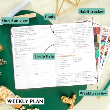 Legend Planner – Weekly & Monthly Life Planner to Hit Your Goals & Live Happier. Organizer Notebook & Productivity Journal. A5 (Mystic Gray) - Image 3