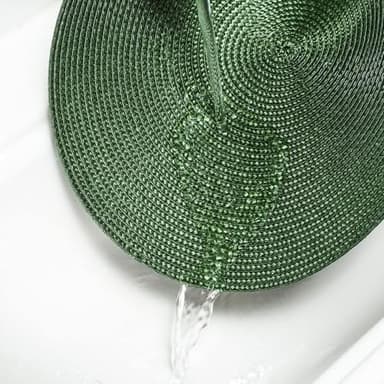 AHHFSMEI Round Braided Placemats 15 Inch Round Table Mats for Dining Tables Natural Woven Heat Resistant Place mats Set of 8 (Olive Green,8) - Image 3