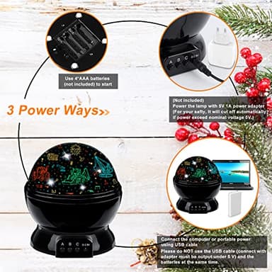 Car Truck Night Light Projector Toys for Boys Age 3-5 Toddler Tractor Nightlights 360 Degree Rotation with 17 Colors Changing Baby Ceiling Light Projector for Boys Girls Bedroom Decoration - Image 7