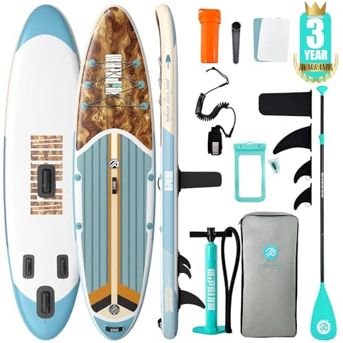 Niphean Inflatable Stand Up Paddle Board with StabilTrac Fin Design and SUP Accessories, Anti-Slip EVA Deck, 10’6’’ Inflatable Paddle Boards for Adults & Youth of All Skill Levels - Image 1