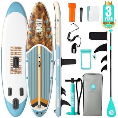 Niphean Inflatable Stand Up Paddle Board with StabilTrac Fin Design and SUP Accessories, Anti-Slip EVA Deck, 10’6’’ Inflatable Paddle Boards for Adults & Youth of All Skill Levels - Image 1