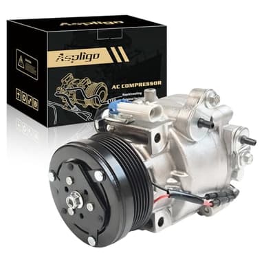 Aspligo Air Conditioner AC Compressor Fits for Chevrolet Sonic Trax 1.4L 1.8L 2013-2022, for Buick Encore 1.4L 2013-2022, with A/C Clutch, CO22301C AC Compressor, Replaces 26699506, 42623009 - Image 1
