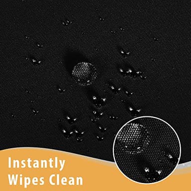 Obstal 2 Pack Black Tablecloth Fitted Table Clothes for 4 Foot Rectangle Tables - Water Resistant Washable Fabric Polyester Rectangle Table Cover for Outdoor/Indoor Uses?48L x 24W x 30H Inches, Black? - Image 3