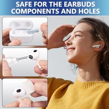 iPhone Cleaning Kit iPhone Cleaner, Phone Charging Port Cleaning, Cell Phone Repair Restore Tool for AirPod pro and iPad, Lightning Charger Cables Speaker Cleaner for Electronic Devices, White - Image 7