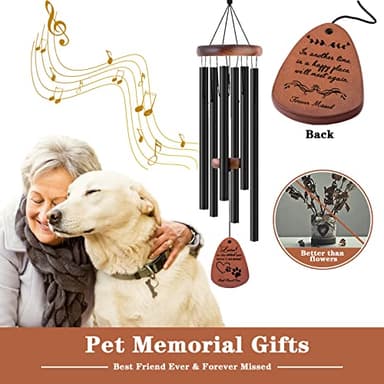 VENBEEL Dog Memorial Gifts, 28" Pet Memorial Wind Chimes, Loss of Dog Sympathy Gift, Pet Loss Passing Away Remembrance Bereavement Gift - Image 2