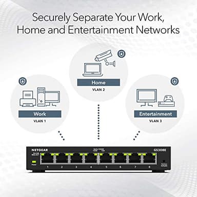 NETGEAR 8-Port Gigabit Ethernet Easy Smart Managed Essentials Switch (GS308E) - Desktop or Wall Mount, Home Network Hub, Office Ethernet Splitter, Silent Operation - Image 5