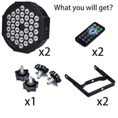 Stage Lights Dj Lights for Parties Led Stage Lights Sound Activated Portable Party Lights Par Lights 36 Led RGB Remote Control Disco Lights Uplights for Indoor Events Bar Birthday Wedding Outdoor - Image 7