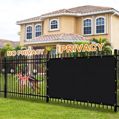 Artpuch Pergola Shade Cover with Grommets 6x8 FT 90% UV Block Outdoor Sun Shade Cloth Privacy Screen for Patio (Customized Available) Black - Image 5