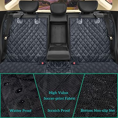 ANOSOSPECIAL Dog Car Seat Cover for Back Seat Cover,Non Stick Fur Rear Seat Protector for Pet,Nonslip Waterproof Durable Universal Fit Interior Backseat Covers for Auto Van SUV - Image 3