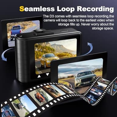 Dash Camera, 4K/1080p Dash Camera Front and Rear, Built-in 5GWiFi, Dash Cam with 64GB SD Card, Full HD 2.0” IPS Screen, for App Control, G-Sensor, Loop Recording, and Parking Mode - Image 4