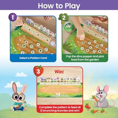 hand2mind Bunny Brunch, Cooperative Board Games, Toddler Educational Toys, Kindergarten Math Games, Preschool Learning Activities, Indoor Recess Games for Classroom, Easter Gifts for Kids - Image 4
