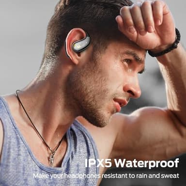 Monster Open Ear AC360, Wireless Bluetooth Rotary Earphone, with Lanyard, Upgraded Bluetooth 6.0, Touch Control, 24h Long Battery Life, IPX5 Waterproof,Long-Lasting Wear Without Fatigue（Black） - Image 4