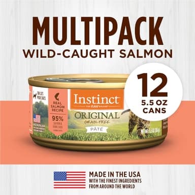 Instinct Original Grain Free Real Salmon Recipe Natural Wet Canned Cat Food by Nature's Variety, 5.5 oz. Cans (Case of 12) - Image 6