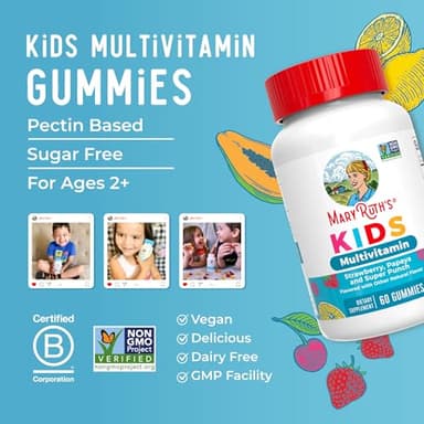 MaryRuth Organics Kids Vitamins | Multi | Sugar Free | 2 Month Supply | Kids Multivitamin Gummies for Ages 2+ | Vegan | Only 1 Gummy a Day | 60 Count - Image 8