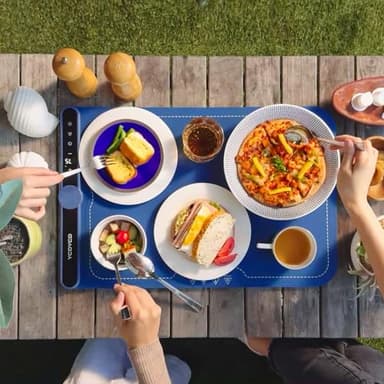 YCDYCD Electric Warming Mat for Food: Adjustable 9-Level Temperature & 1-6H Timer - Silicone Heating Tray for Kitchen Countertop, Buffets, Travel/Party Gatherings - Image 7