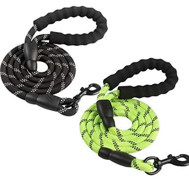 Gavpepy 2 Pack 5 FT Heavy Duty Dog Leash with Comfortable Padded Handle Reflective Dog leashes for Medium Large Dogs - Image 1