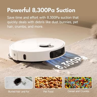 MOVA P10 Ultra Robot Vacuum and Mop 8,300Pa Suction 140°F Hot Water Auto Mop Washing & Drying, Dual Spinning Extenable Clean, 10.5mm Lifting for Carpet, 360°Obstacle Avoidance, App Control - Image 2