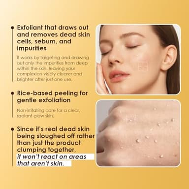 Peel Shot Glow Rice Ampoule Duo | White & Black Rice Exfoliant Face and Body Scrub with Hyaluronic Acid & Rice Extract | Facial Exfoliator, Pore Refining, Dead Skin Cells Remover - Image 4