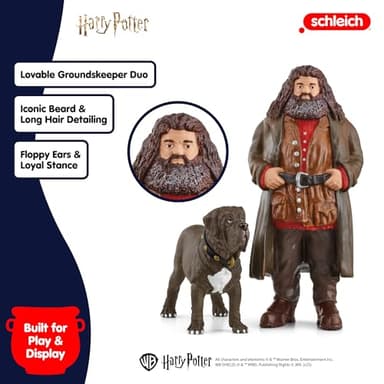 Schleich Harry Potter - Hagrid and Fang the Dog Figurines - 2 PC Harry Potter Set - Wizarding World Collectible Figures for Kids and Adults - Toys for Ages 6+ | 42638 - Image 5