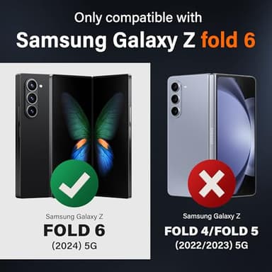 MOBOSI for Z Fold 6 Case with Privacy Screen Protector [Compatible with Magsafe], [Built-in Kickstand&Full Body Hinge Protection] Shockproof Phone Cover for Samsung Galaxy Z Fold6, Black - Image 6