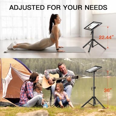 AMADA Projector Stand, Laptop Stand with Adjustable Height 22 to 36 inch, Heavy Duty Projector Mount as DJ Racks, Portable Projector Tripod Stand, Tall Floor Stand for Office, Home, Stage or Studio - Image 7