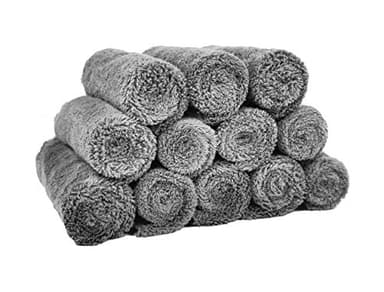 Kyapoo Baby Washcloths 12 Pack 12x12 Inches Microfiber Coral Fleece Extra Absorbent and Soft for Newborns, Infants and Toddlers-Grey - Image 4