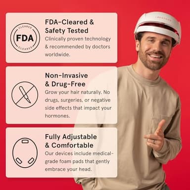 iRestore Essential - Laser Red Light Therapy for Hair Growth - FDA Cleared Hair Loss, Hair Thinning & Alopecia Treatment for Men & Women - Laser Cap for Hair Regrowth Stimulate Denser Fuller Hair - Image 7