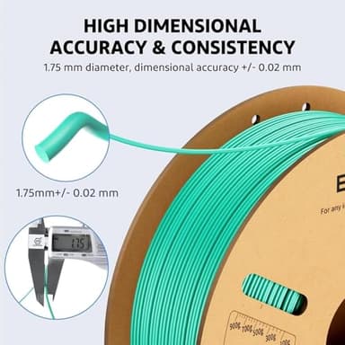 ELEGOO PLA Plus Filament 1.75mm Beige 1KG, PLA+ Tougher and Stronger 3D Printer Filament Dimensional Accuracy +/- 0.02mm, 1kg Spool(2.2lbs) Fits for Most FDM 3D Printers - Image 3