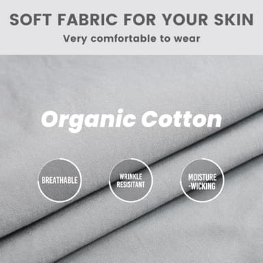 maamgic Men's Classic-fit 5.5" Cotton Casual Shorts Elastic Waistband with Multi-Pocket Daily Wear Walking Summer Outfit Silver Grey 30 - Image 2