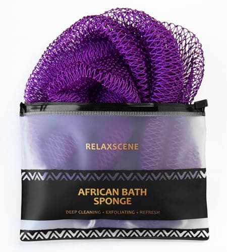 African Net Sponge Authentic - Real African Exfoliating Body Scrubber Sponge with Knots - African Net Shower Washcloths for Exfoliator - Body Care Bathing Accessories - Image 1