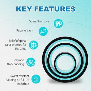 Furnhome Back Roller - Back Wheel for Deep Tissue Massage,Yoga Wheel for Back Pain & Stretching- Comfy Deep Tissue Massage Roller (3-Pack) - Image 6