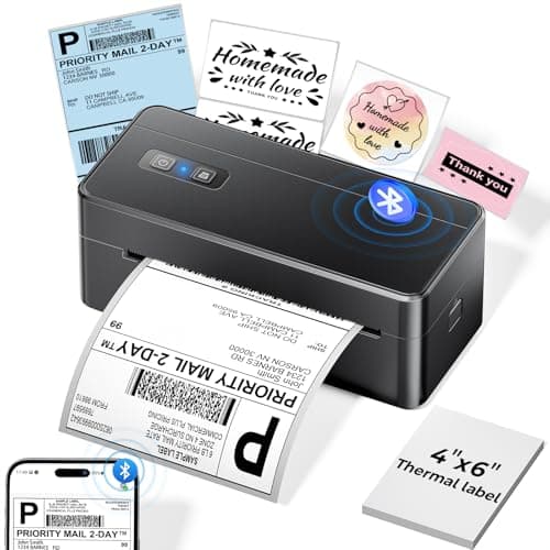 LabelCreate Bluetooth Thermal Shipping Label Printer, 4x6 Thermal Label Printer for Small Business, 2410BT Wireless Label Printers Compatible with iOS Android & PC, Widely Used for Ebay, USPS, Tiktok - Image 1