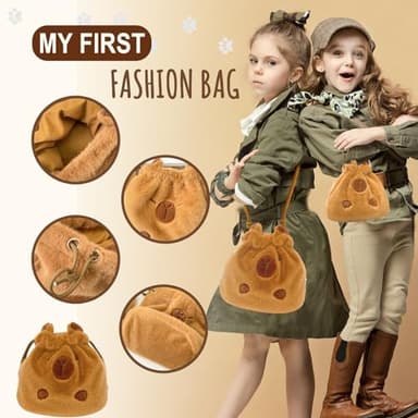 Capybara Plush Gifts for Girls 4 5 6 7 8 9 10+ Years Old, Kids Cute Capybara Toys with Stuffed Animal/Keychain/Bag/Bath Towel/Hair Pins/Bracelet/Headband, Christmas Birthday Plush Toys Set - Image 5