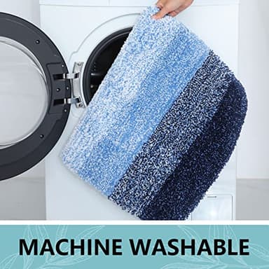 Arotive Microfiber Bathroom Rugs, Shaggy Soft and Absorbent Bath Rug, Non-Slip, Thick Plush Machine Washable Dry Bath Mats for Bathroom, Tub and Shower, 30x20, Blue - Image 7