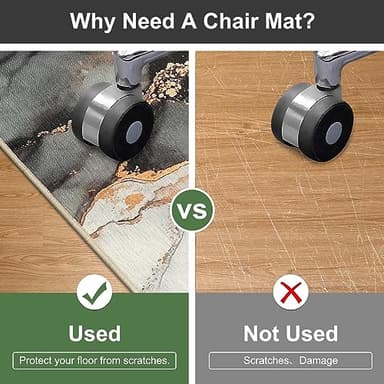 Anidaroel Office Chair Mat for Hardwood/Tile Floor, 48"x60" Desk Chair Mat for Office Gaming, Under Desk Rug for Rolling Chair, Anti-Slip Computer Chair Mats, Low-Pile Carpet Protector Rug - Image 5