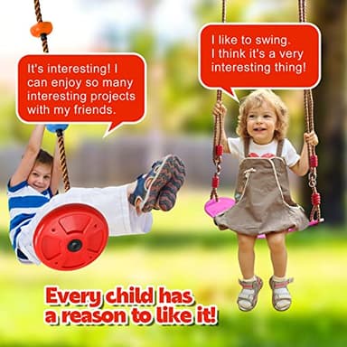 Ninja Warrior Obstacle Course for Kids-Playground Fitness Equipment Ninja Slackline with Multiple Accessories for Kids,Contain Swings,Rope ladders,Rings,Ninja Couse for Kids Outside (2x56ft) - Image 5