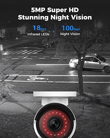 REOLINK 8CH 5MP Security Camera System, 4pcs Wired PoE Cameras for Home Security Outdoors, Smart Person/Pet/Vehicle Detection, 4K 8CH NVR with 2TB HDD for 24-7 Recording, RLK8-410B4-5MP White - Image 2